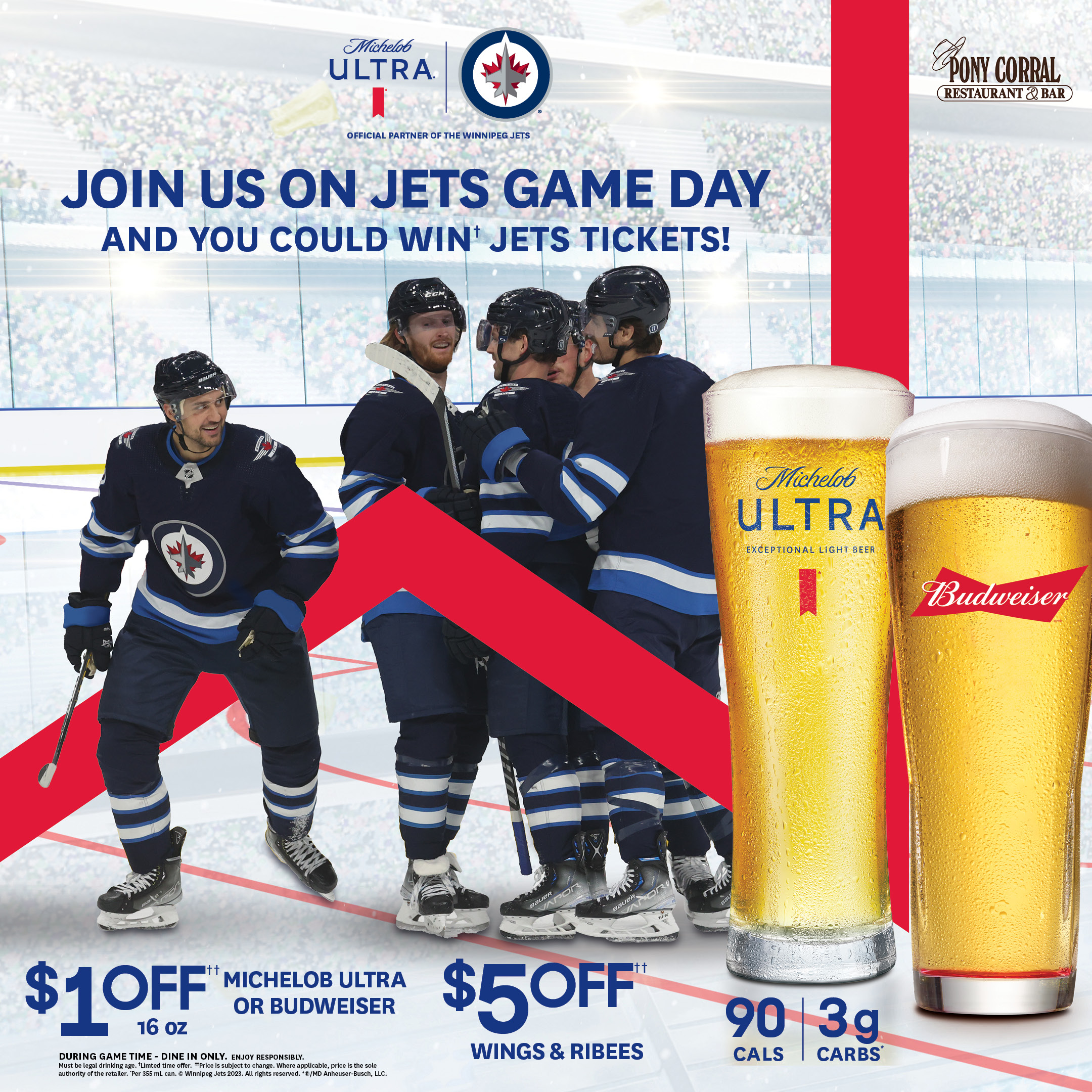 Budweiser, Winnipeg, Restaurant, burger, Jets