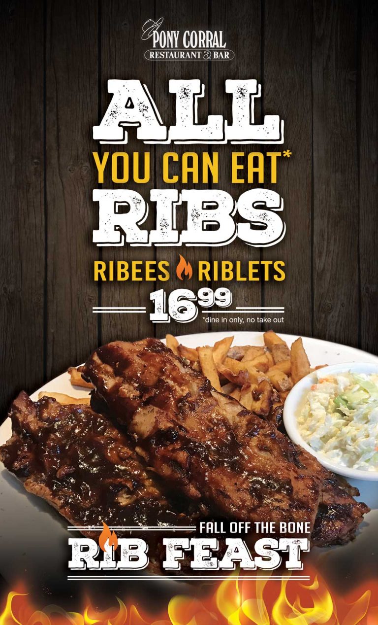 Rib Feast All You Can Eat Ribs Pony Corral Restaurant & Bar Winnipeg